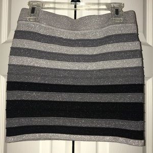 Forever21 Black/Silver Skirt